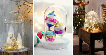 10x kerstdecoratie onder een stolp