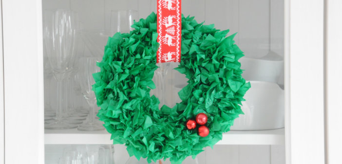 Welp Kerstkrans maken van piepschuim & zijdevloei (DIY) JY-63