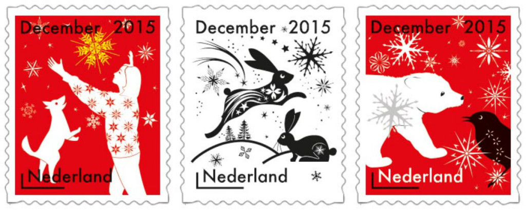 collage decemberzegels kerstzegels 2015