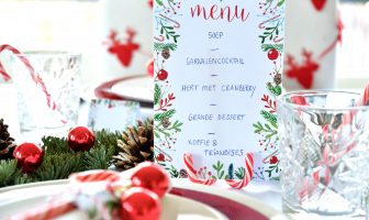 Free Printables: menukaarten, servetringen en naamkaartjes voor de kersttafel