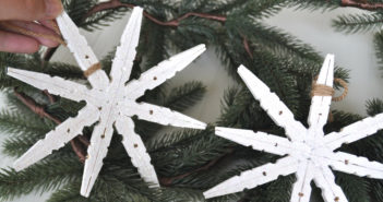 Kerstster maken van wasknijpers