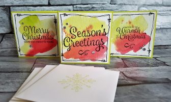 Kerstkaarten maken met watercolor & Stampin’Up!