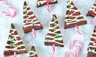 Kerstboombrownies met candy canes kerstboom brownies met candy canes