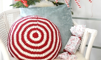 Candy Cane kussen haken