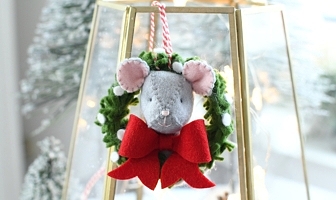 Kerstmuisje van vilt maken (+gratis patroon)