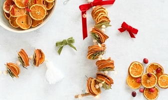 DIY ☆ Kerstslinger van gedroogde sinaasappel