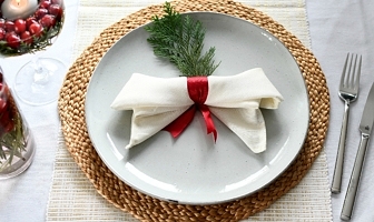 Strik vouwen van een servet (voor op de kersttafel!)