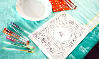 Free printable ☆ kinderplacemat om in te kleuren