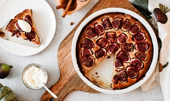 Heerlijke vijgencake met amandelen & honing Vijgen cake