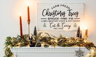 Kerstversiering aan de schouw + mijn favo Loberon kerstitems