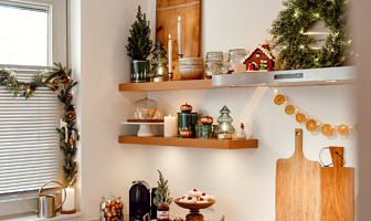Binnenkijken! Kerstversiering in mijn kleine keuken